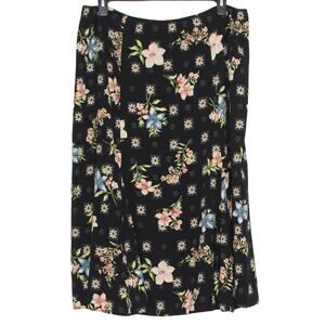 Vintage Skirt Floral Cottage Dark Academia Romantic Goth Prairie Boho Maxi Large